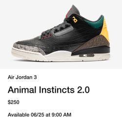 Jordan 3 Retro Animal Instinct 2.0