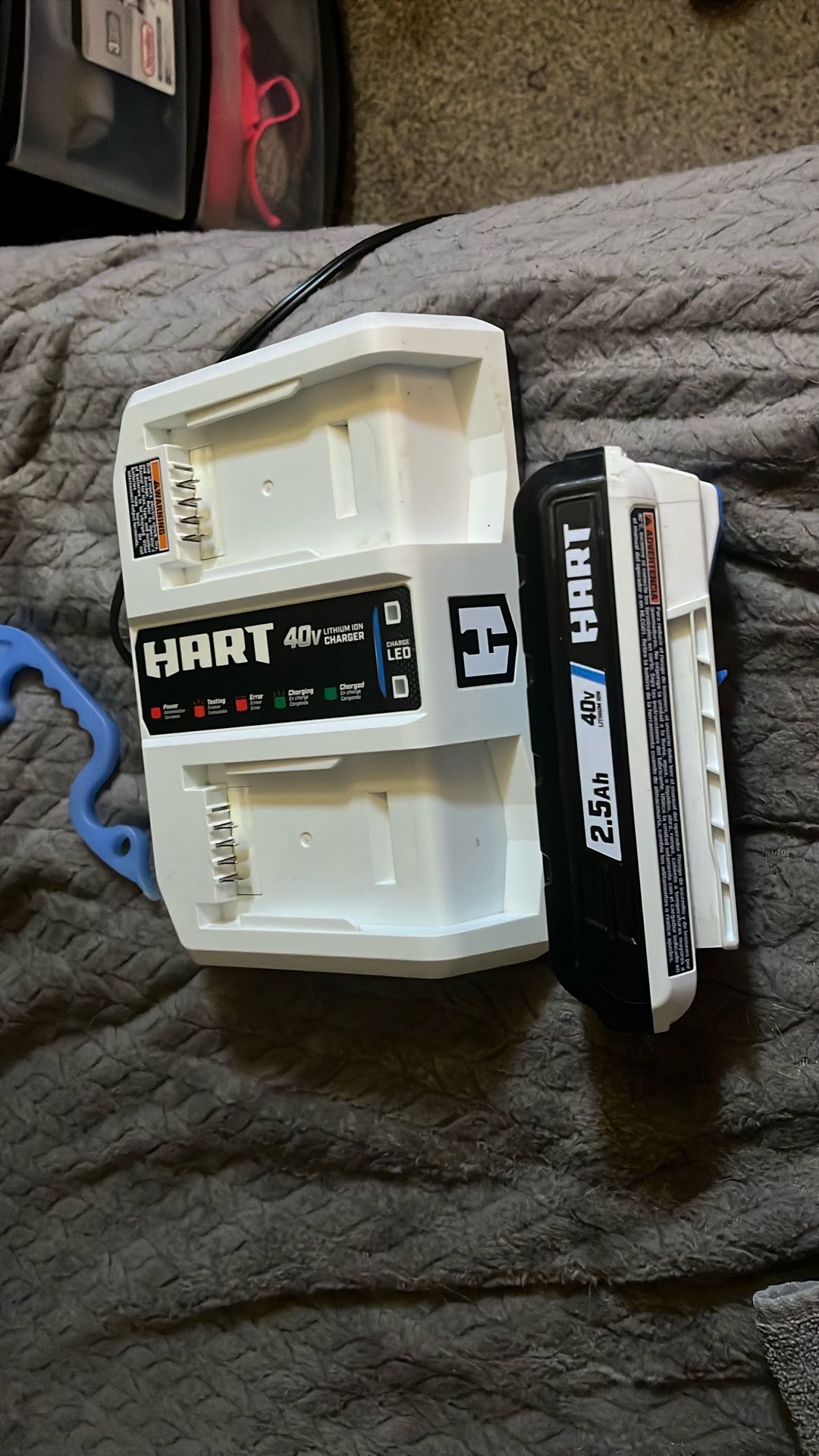 HART 40v charger and 40 W battery