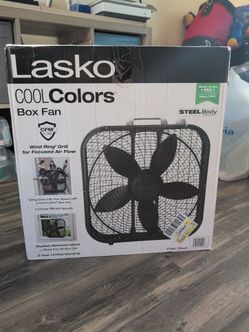 Lasko Cool Colors Box Fan – Black