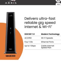 ARRIS SURFboard SBG8300 DOCSIS 3.1 Gigabit Cable Modem & AC2350 Wi-Fi Router