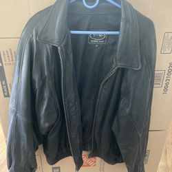 Black leather jacket XL by Tannery West