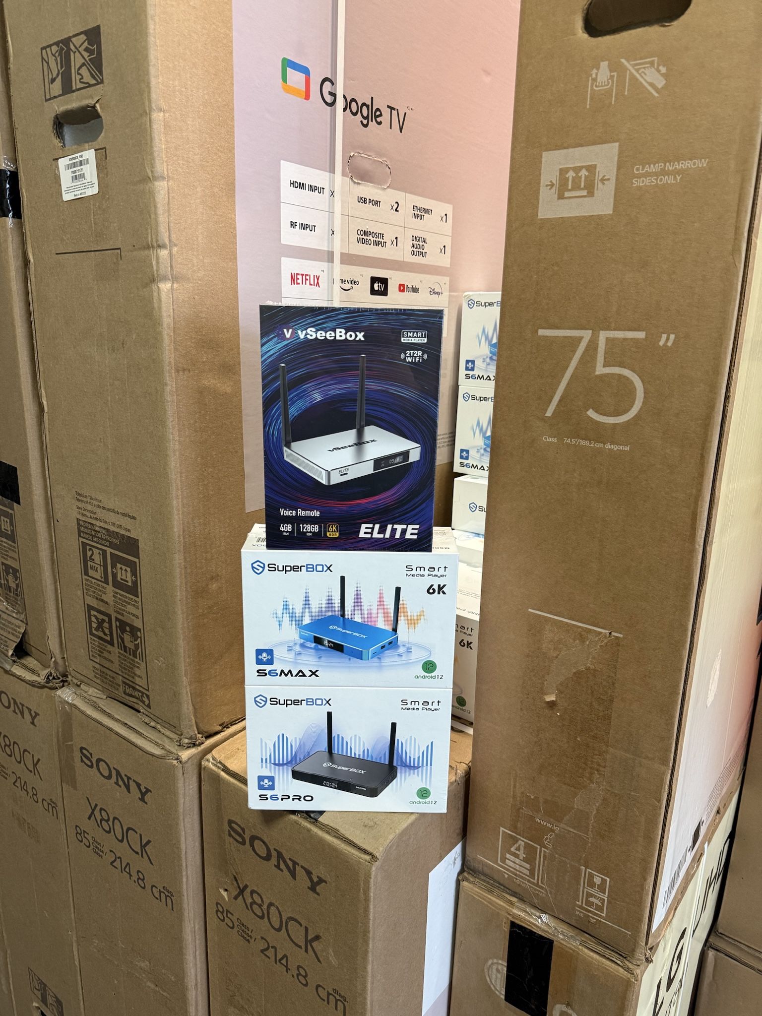 SUPERBOX SUPER BOX S6MAX S6 MAX S6PRO S6 PRO AND SUPREME 1 YEAR WARRANTY WHOLESALE TV  PRICE VARYS ON QTY 