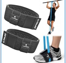 Resistance Band Anchor Straps for Legs, Ankles & Arms – No Rolling, No Slipping, Anti-Pinch, Hair-Friendly – Protective Sleeves for Loop-Style Booty B