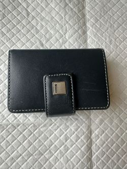 Vintage Genuine Black Leather Nikon Digital Camera Case Pouch w/ Logo Plaque