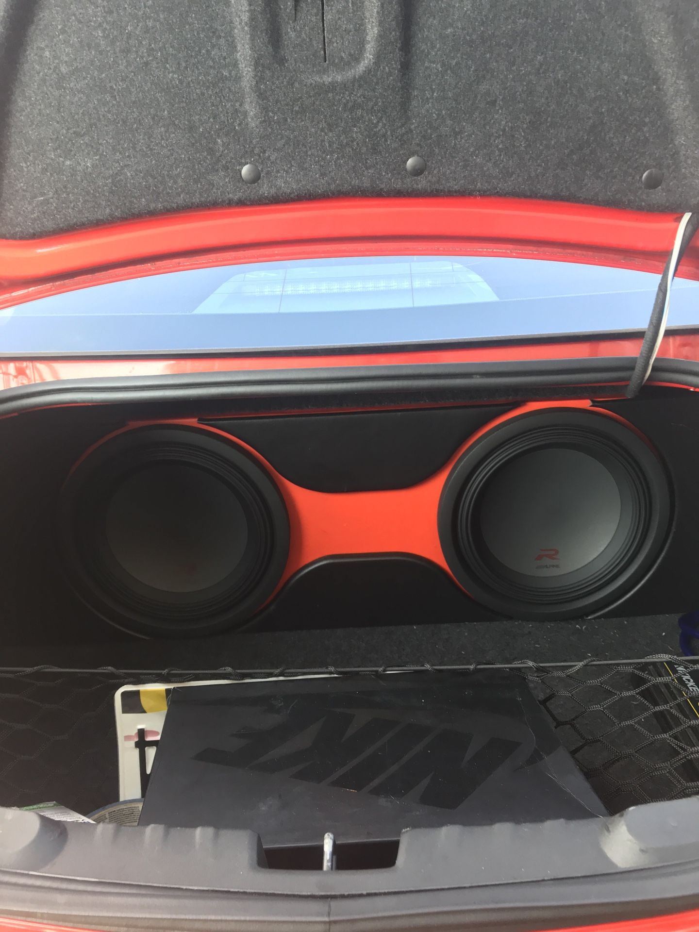 Custom 2010-2015 Camaro Subwoofer box with 2 alpine 12s
