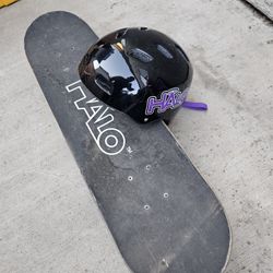 Skate Board With Matching Helmet