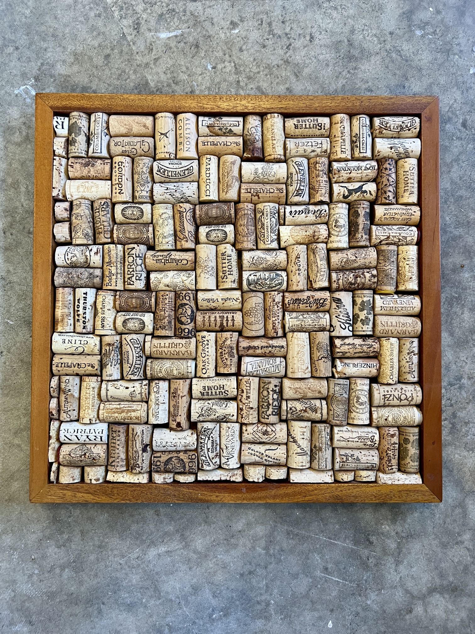 wine cork board 16” square
