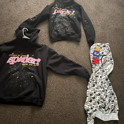 Bape Hoodie And Sp5der Hoodie Size XXL And Size Xl