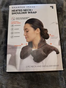 Sharper Image Heated Neck & Shoulder Wrap - Microwavable Warm & Cooling