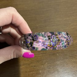 Stunning Pink Kevin O’Grady glass bangle bracelet sz small