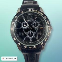 Kenneth Cole Unlisted Black Silicone Watch 