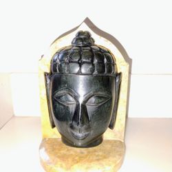 Marble Buddha Head Stone Statue 