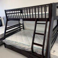 Brand New Bunk beds 2 different colors to choose from Espresso or Gray