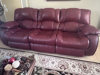 Top Grain Leather Sofa And Loveseat With Recliner