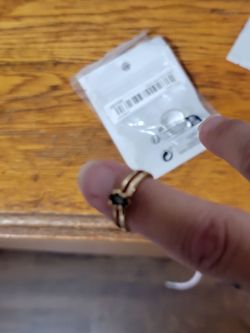 Brand new rose gold ring size 7 with black onyx stone