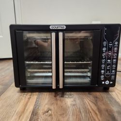 Gourmia Digital French Door Air Fryer Toaster Oven, Black