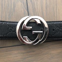 Gucci Signature Leather belt Mens up to size 38