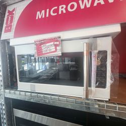 Cafe Over The Range 30 Inch Microwave White Copper Handle  Convection Air Fry