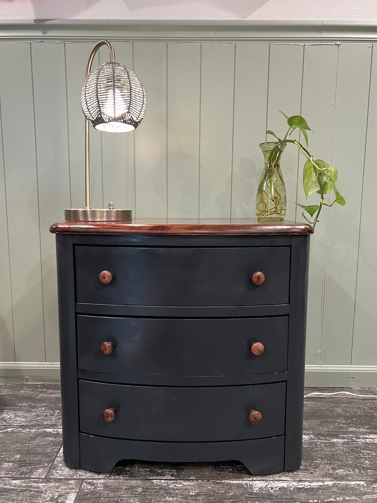 Upcycled Stanley furniture 3 Drawer Side Table