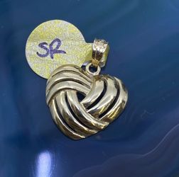 $250 Yellow Gold Heart Charm Pendant