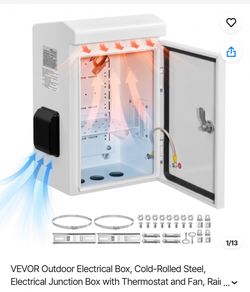 VEVOR Outdoor Electrical Junction Box with Fan and Thermostat