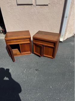 Mid century brown saltman nite Stands 2