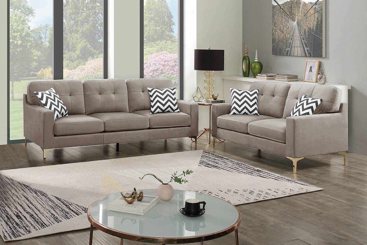 Beige Sofa And Love Seat Set