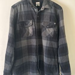 Thick Volcom Workwear Jacket Plaid Black And Grey