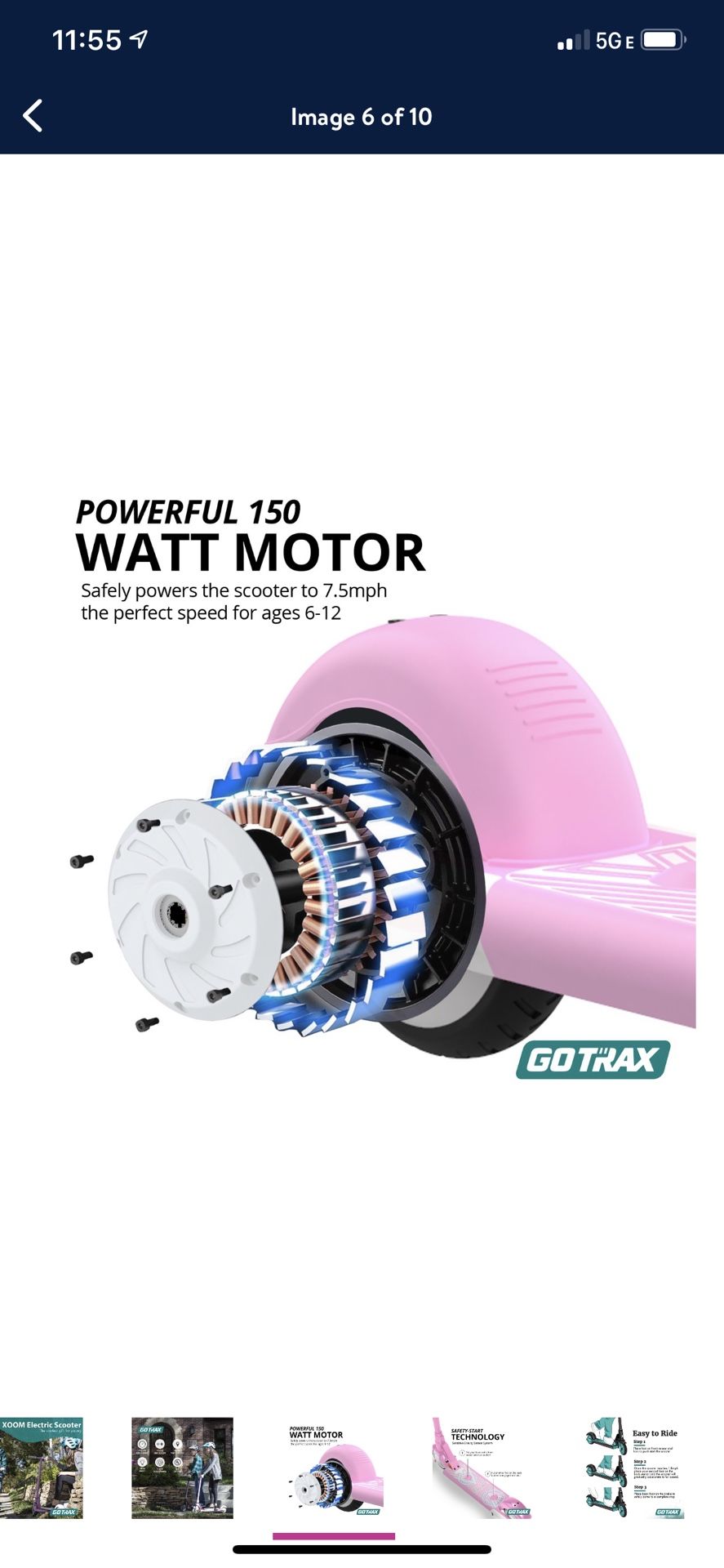 GOTRAX XOOM Electric Scooter with 6inch Wheels