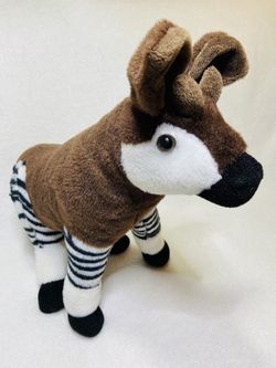 12” Okapi Plush Standing Okapi Plush