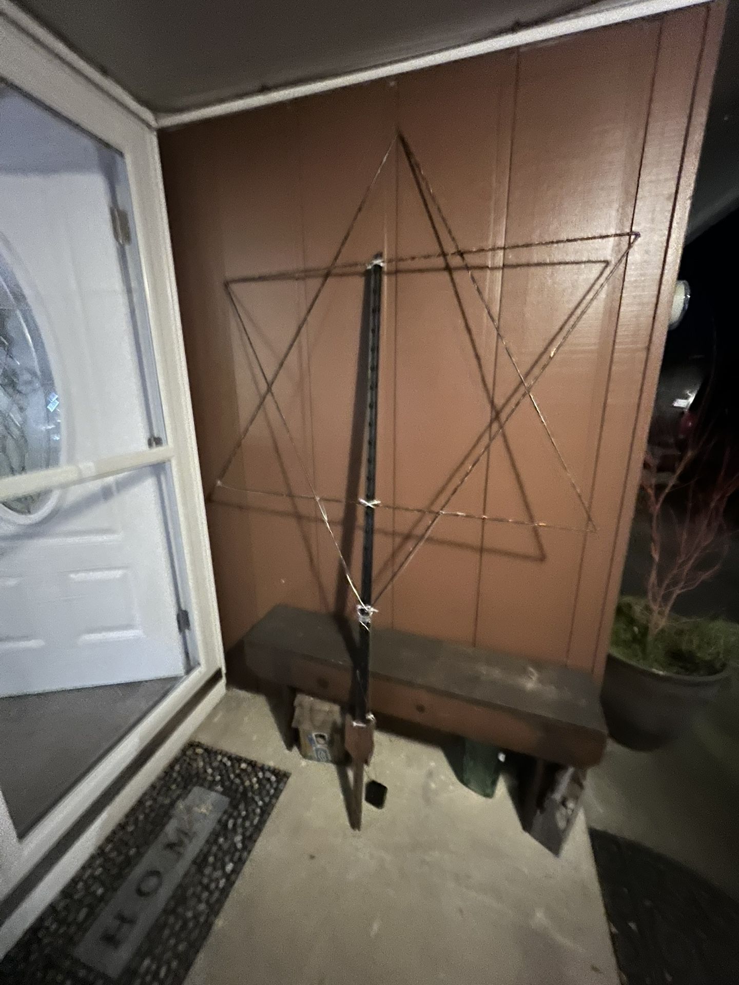 HUGE STAR OF DAVID 7 X 4 Metal Battery Lights Yard Art