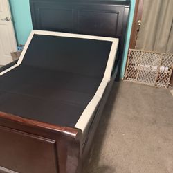 auto  And Massage box spring with wood bed frame
