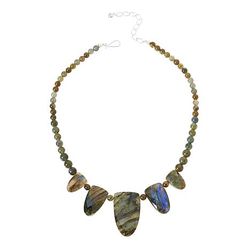$135 Jay King Labradorite Sterling silver Necklace 861846 New $135 Jay King Labradorite Sterling silver Necklace