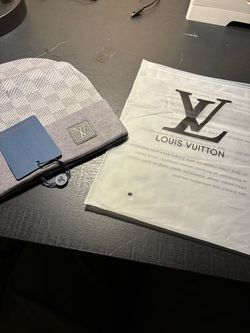 Louis Vuitton Gray Knit Beanie Hat