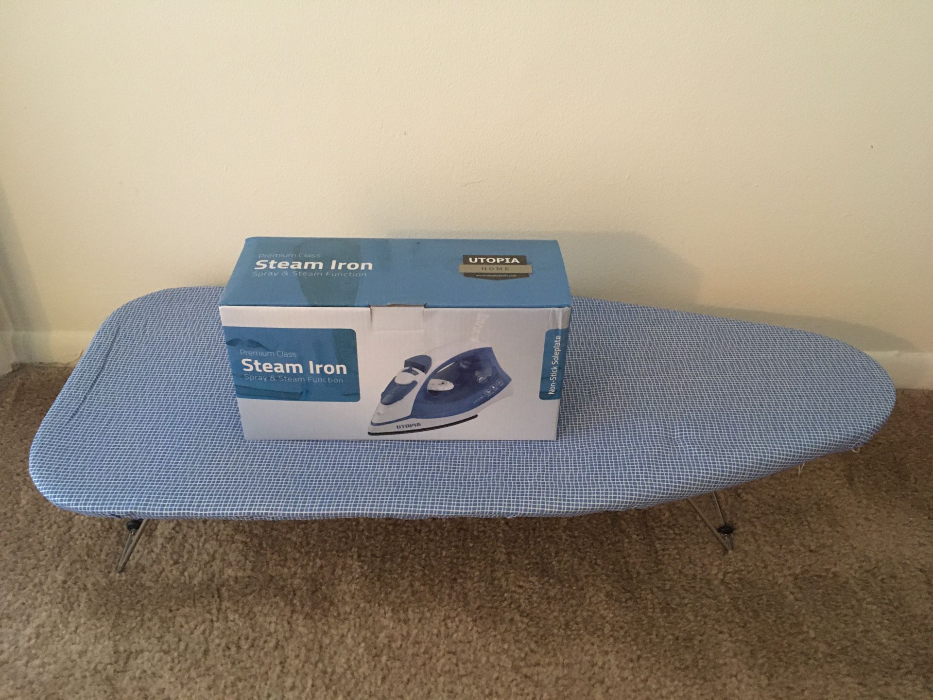 Steam Iron and Portable Ironing Board