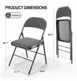 4 Pack gray party padded chairs