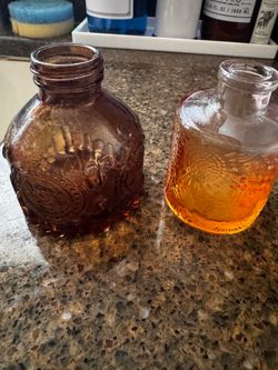 Vintage glass bud vases