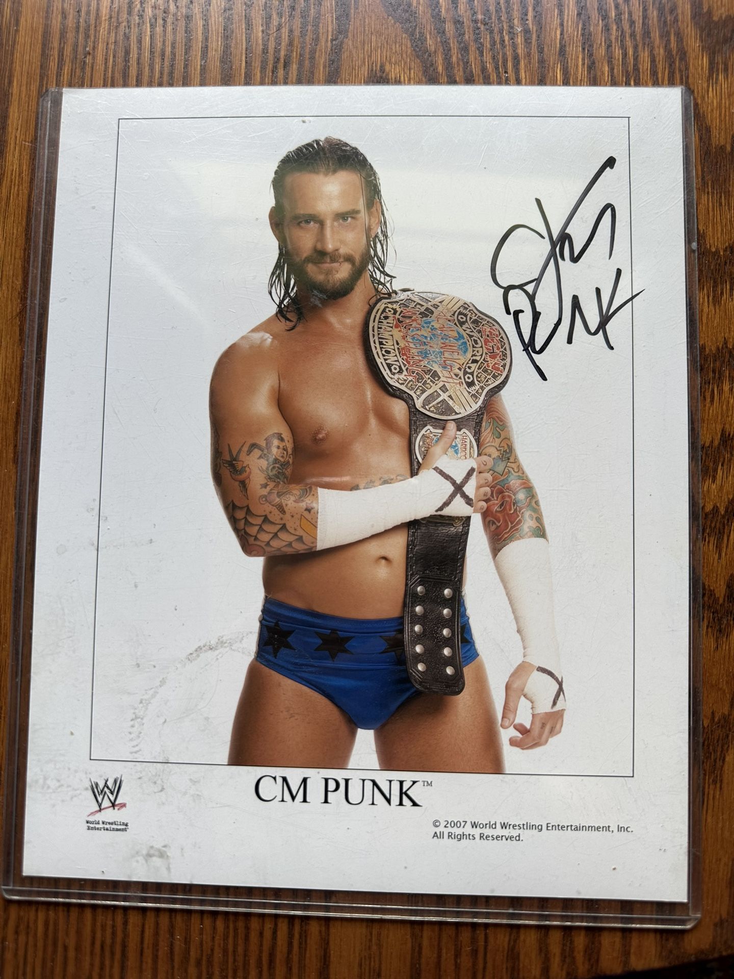 2007 ECW Champion CM Punk Signed Photo