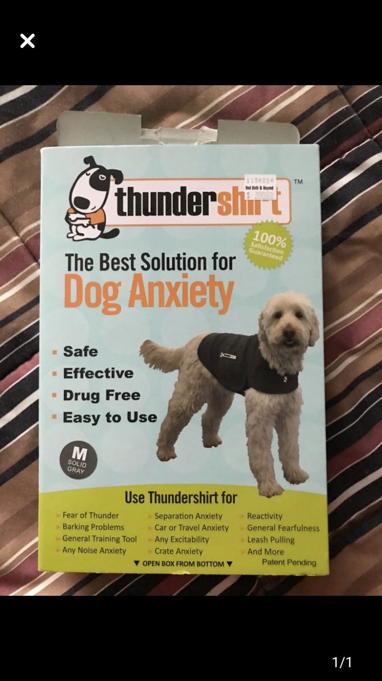 Dog anxiety thunder shirt