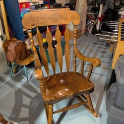 Oak Wooden Rocking Chair