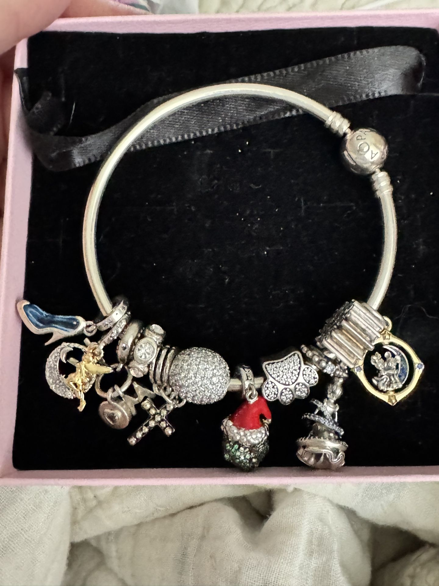 Pandora Bracelet With 11 Charms Some Disney