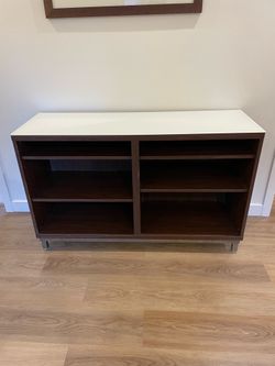 Free ikea besta shelf with white glass top