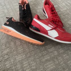 2 Pair of sneakers.  Puma And Air