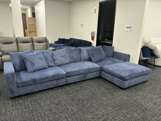 Brand New Big Sectional Couch With Ottoman Included