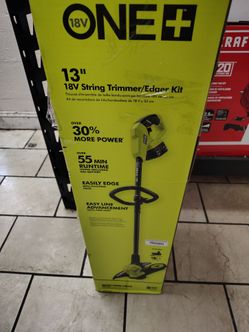 Ryobi 13in weed eater/edger kit with 4.0ah battery and charger