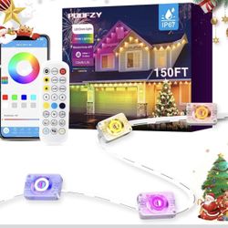 POOFZY Permanent Outdoor Lights for House,150ft 