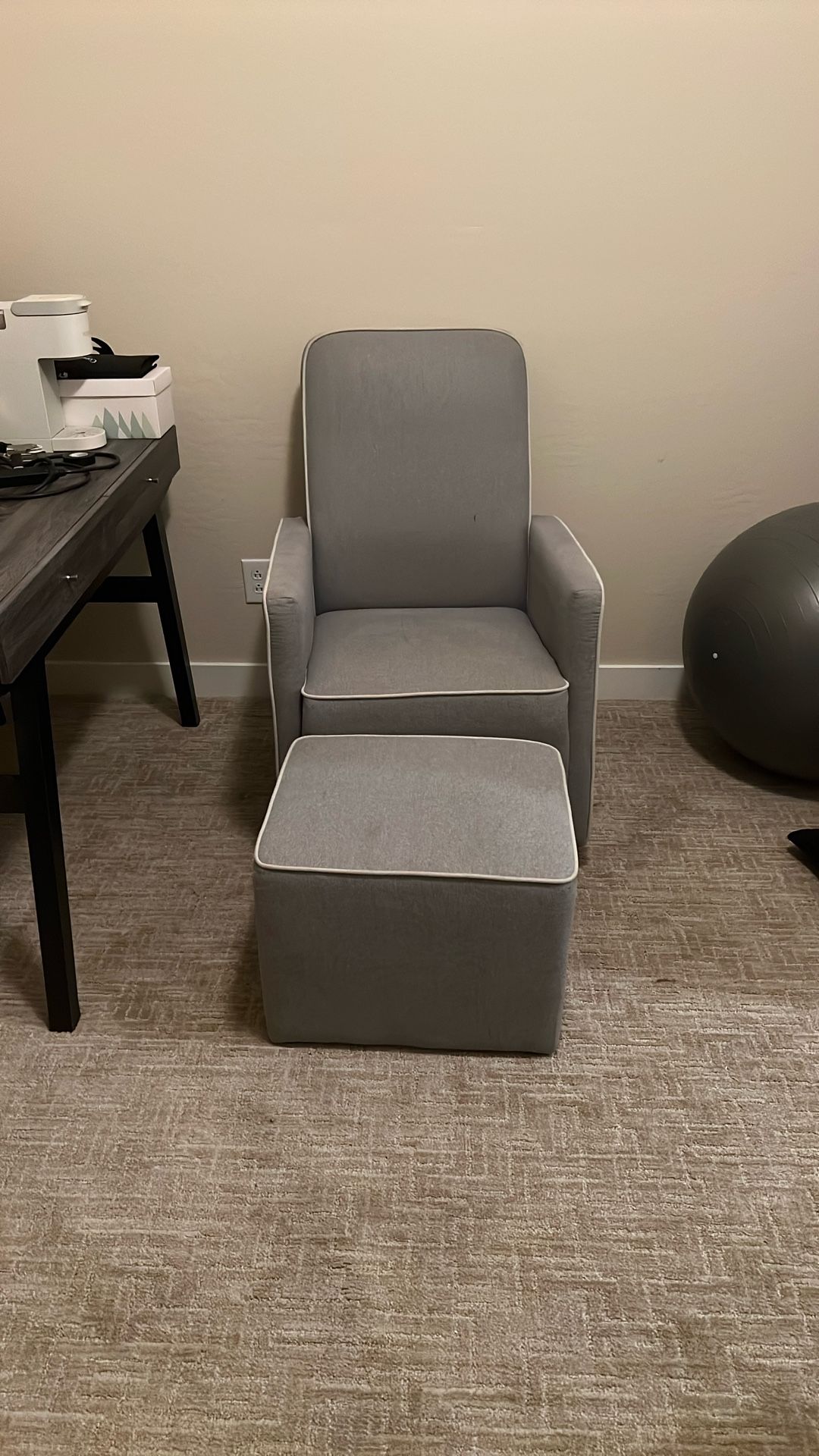 Recliner / Glider With Matching Ottoman