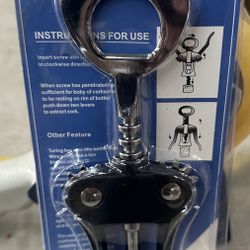 Wine Opener, Cork screw 