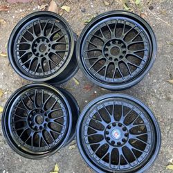 4 X 18x8 5x4.5 5x114.3 5x100 5x3.94 G35 G37 Q50 Q60 350z 370z Sentra Accord Civic Camry Mustang Altima Tacoma rims Wheels!