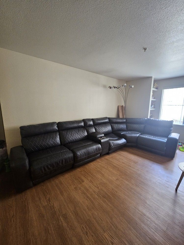 Samperstone 6-Piece Power Reclining Modular Sectional